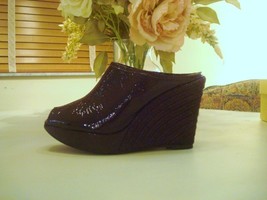 Castaner Brown Patent Leather  Espadrilles Size 10  - $59.00