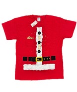 Santa Claus Hairy Chest Cookie Funny Holiday Large T Shirt Gildan Christmas - €14,57 EUR