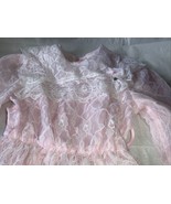 VTG Girls Dress Pink White Lace 8 Made In USA -Missing A Belt - $19.79