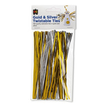 EC Twistable Ties 150pk 15cm (Gold &amp; Silver) - $605.40 MXN