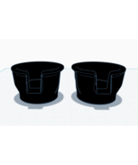 2x Land Rover Discovery 2 Upper Cup Holder Inserts | 99-04 NEW Pair FJI0... - $34.37 CAD
