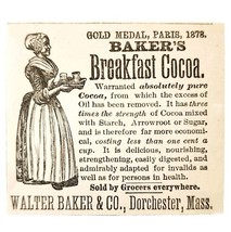 Walter Baker Breakfast Cocoa 1885 Advertisement Victorian Paris Expo ADB... - $382.29 MXN