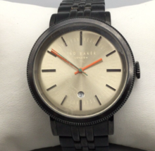 Ted Baker Watch Men Black Tone 42mm Date 50M For Parts Repair 8.5&quot; - £14.08 GBP