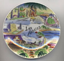 Japanese Hand Painted Vintage Souvenir Of Los Angeles Decorative 6&quot; Plate  - $18.00