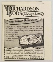 1947 Print Ad Richardson Rods Fishing Made in Chicago,Illinois - £7.03 GBP