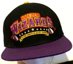 Harlem Wizards baseball style hat embroidered black &amp; purple adjustable ... - $6.68