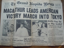 The Grand Rapids Herald MacArthur Leads American Victory Into Tokyo 1945 - $9.99