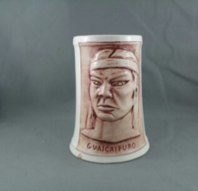 Vintage Christian Mission Bar Mug-Featuring Guaicaipuro (Venezuela)-Hand Painted - £54.25 GBP