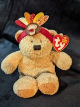 TY Beanie Baby 2006 LITTLE BEAR  6.5 Inch with Tags Thanksgiving  - £7.76 GBP