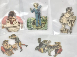 Victorian Die Cut Paper Lot Of 5 Antique - $13.75