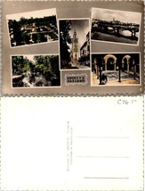 Spain Sevilla Seville Church Bridge Arches Palm Trees Lake VTG Postcard - £7.51 GBP