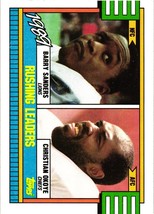 1989 NFL Rushing Leaders Barry Sanders Christian Okoye 1990 Topps Card 28 - £1.22 GBP