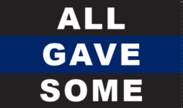 Blue Line All Gave Some Police Blue Lives Matter USA 3X5 Flag Rough Tex ® 100D - £14.81 GBP