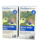 Pack Of (2) MotherLove More Milk Moringa Lactation 60 Capsules Each (120... - $17.81
