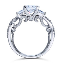 1.5 Ct Man Made Diamond Engagement Ring Vintage Sterling 925 Silver Wedding - $119.99