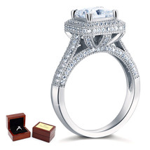1.5 Ct Princsee Cut Diamond Sterling 925 Silver Bridal Wedding Engagement Ring - £88.34 GBP