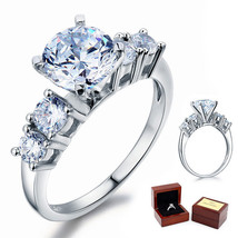 Five-Stone 2 Ct Round Diamond Sterling 925 Silver Bridal Wedding Engagem... - $99.99