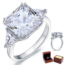 8 Ct Princess Cut Lab Diamond 925 Sterling Silver Wedding Bridal Engagement Ring - £87.21 GBP