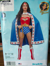 Pattern 0239 Size 14-22 Wonder Woman Adult Costume  - £5.58 GBP