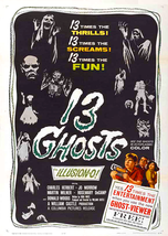 13 Ghosts Movie Poster 1960 27x40 inches William Castle Horror Illusion-O RARE  - $34.99