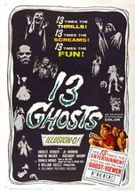 13 Ghosts Movie Poster 1960 27x40 inches William Castle Horror Illusion-O RARE  - £27.96 GBP