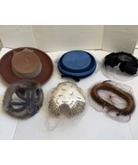 Lot of 6 Vintage Women’s 1940’s 1950’s Hats Fascinator Fur Wool Retro Co... - $102.57 CAD