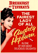 Breakfast at Tiffany's Rerelease Poster 27x40 Holly Golightly Audrey Hepburn OOP - $34.99
