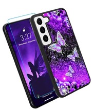 case for Samsung Galaxy S23 Case Glitter Purple Butterfly Nebula - £40.49 GBP