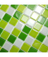 Fresh Green - 3-Dimensional Mosaic Decorative Wall Tile(2PC) - $34.99