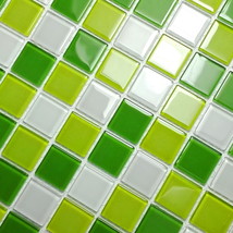 Fresh Green - 3-Dimensional Mosaic Decorative Wall Tile(6PC) - £70.35 GBP