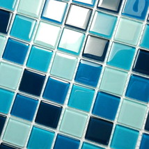 Blue Sea - 3-Dimensional Mosaic Decorative Wall Tile(2PC) - £27.35 GBP