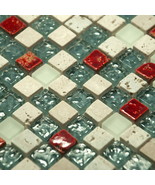 Aquamarine Grid - 3-Dimensional Mosaic Decorative Wall Tile(10PC) - $140.99