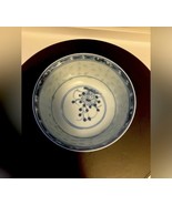 Antique Signed Chinese Qing Seal Mark Blue White Painted Floral Porcelai... - $1,110.19 MXN