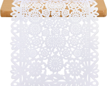 Mexican Party Table Runner White Papel Picado 14 X 84 Inches Tablecloth ... - £28.51 GBP