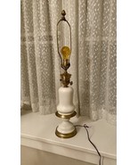 Vintage Frederick Cooper Brass  porcelain table lamp - £70.10 GBP
