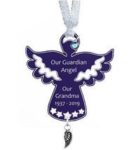 Guardian Angel Wing Urn Ornament - Free Engraving &amp; Birthstone - £23.86 GBP