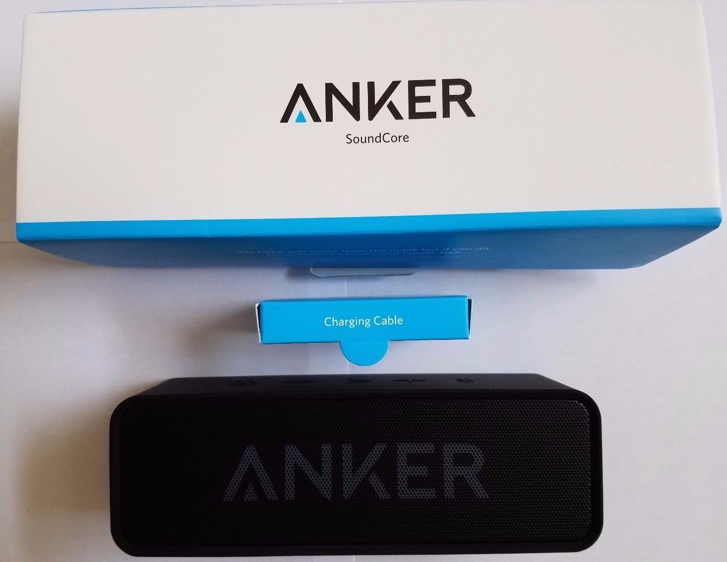 Anker SoundCore Bluetooth Speaker Black 24-Hour Playtime 66Ft Range, Microphone - $42.80