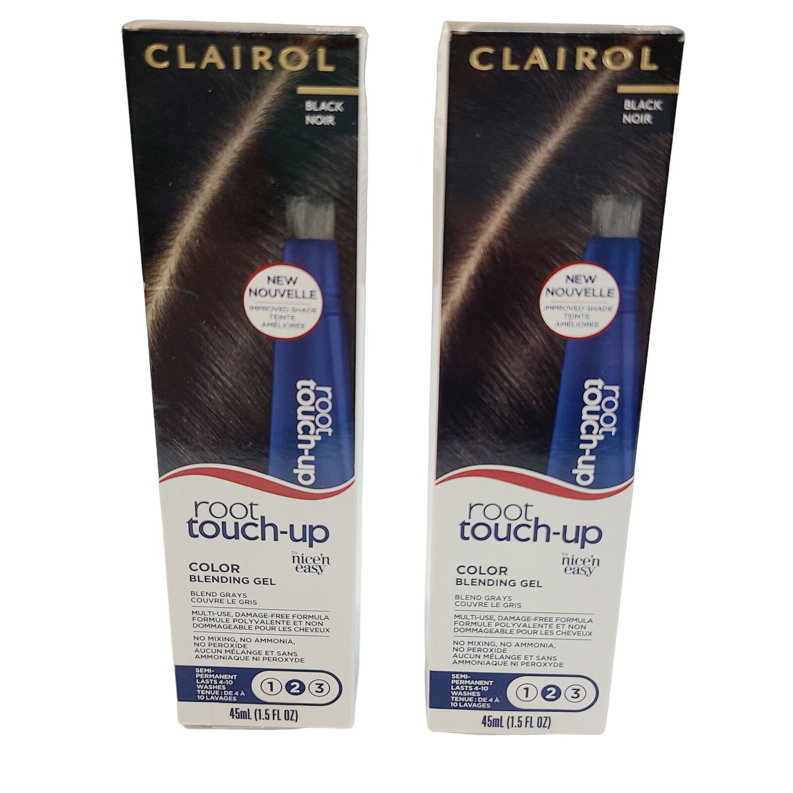Clairol Semi-Permanent Root Touch Up Hair Color Blending Gel Black Bundle of 2 - £15.78 GBP