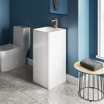 Sm-Ps312 Concorde One Pc. Pedestal Sink By Swiss Madison, Well Made Forever. - £397.22 GBP