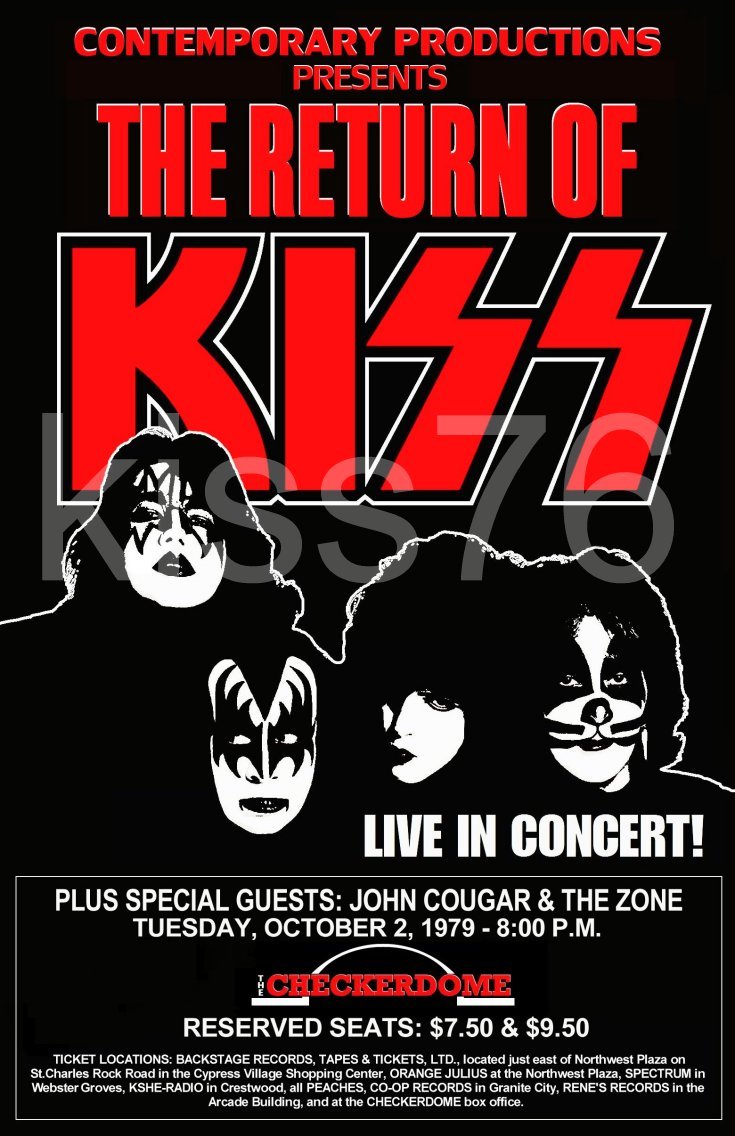 KISS Dynasty R.O.KISS 20 x 31 St. Louis Checker Dome 10/02/79 Custom Poster - $40.00
