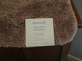 NWT  Nestwell Recycled Polyester Luxury Bath Rug non Slip Smokey Gray 17&quot; x 24&quot; - £19.83 GBP
