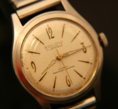 Men&#39;s 1950&#39;s Swiss Solow (Rodania Watch Company, 17J military wristwatch - £79.93 GBP