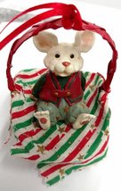 Kurt Adler Merry Chrismouse in Basket Ornament (Stripes) - $15.00