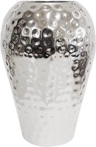 Hosley 10 Inch High Hammered Iron Vase Handcrafted By Artists Using Centuries - $37.99