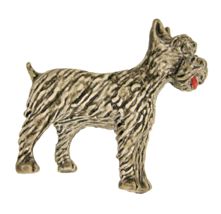 VTG Gerrys Scottish Terrier Scottie Dog Silver Tone Enamel Pin Brooch 1.25&quot; - £7.58 GBP
