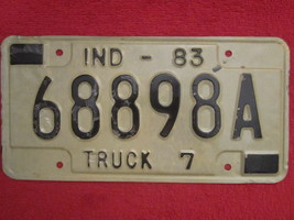 (Choice) LICENSE PLATE Truck Tag 1983 INDIANA 68898 A 68899 68900 etc [Z... - £5.92 GBP