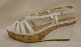 CHARLES by Charles David Platform/Open Toe Sandals Size-9.5 White/Brown - £18.37 GBP