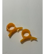 2 Plastic Orange Peelers Kitchen Gadgets Round with Spike - £1.69 GBP