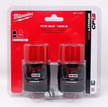 MILWAUKEE M12 GENUINE 48-11-2411 12V 1.5AH 18WAH RED LION BATTERY 2-PACK... - $59.98