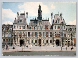 Hotel de Ville 1988 n 139 Vtg Postcard unp Paris France City hall Street... - $4.88